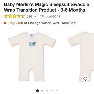 New without tag Baby Merlin’s sleepsuit